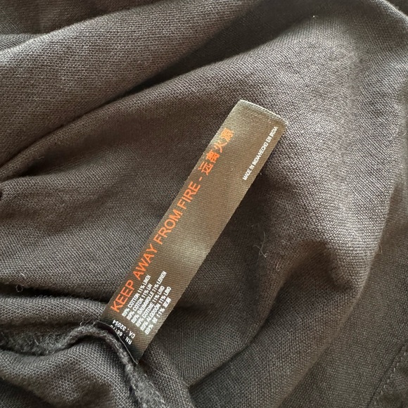 Free People Black Bohemian Wrap Top tassel ties puff sleeved M - Picture 7 of 8